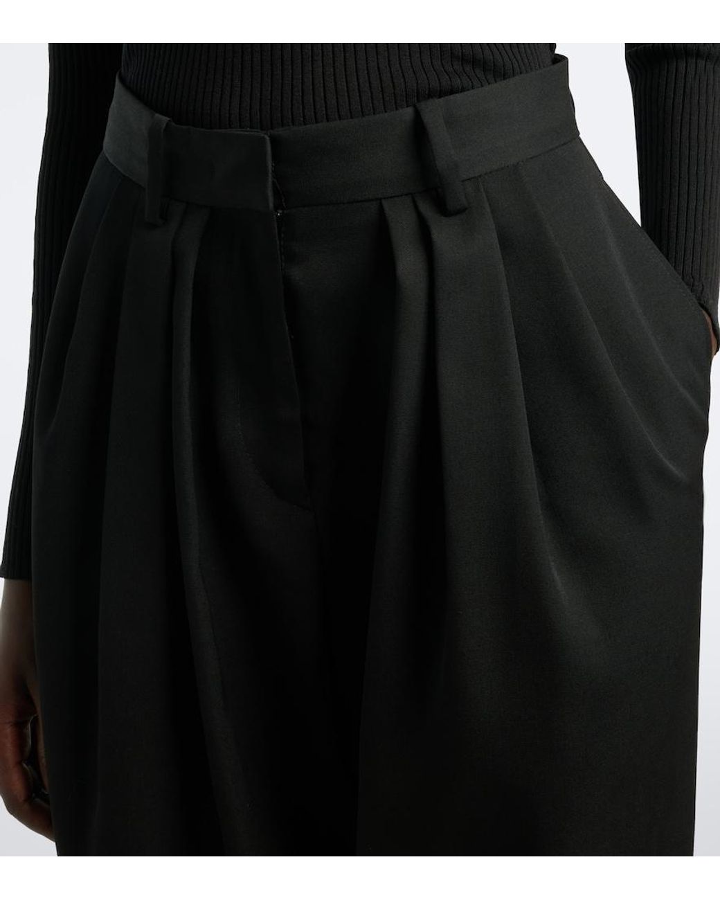 Isabel Marant Black Janice Pleated Wool Pants