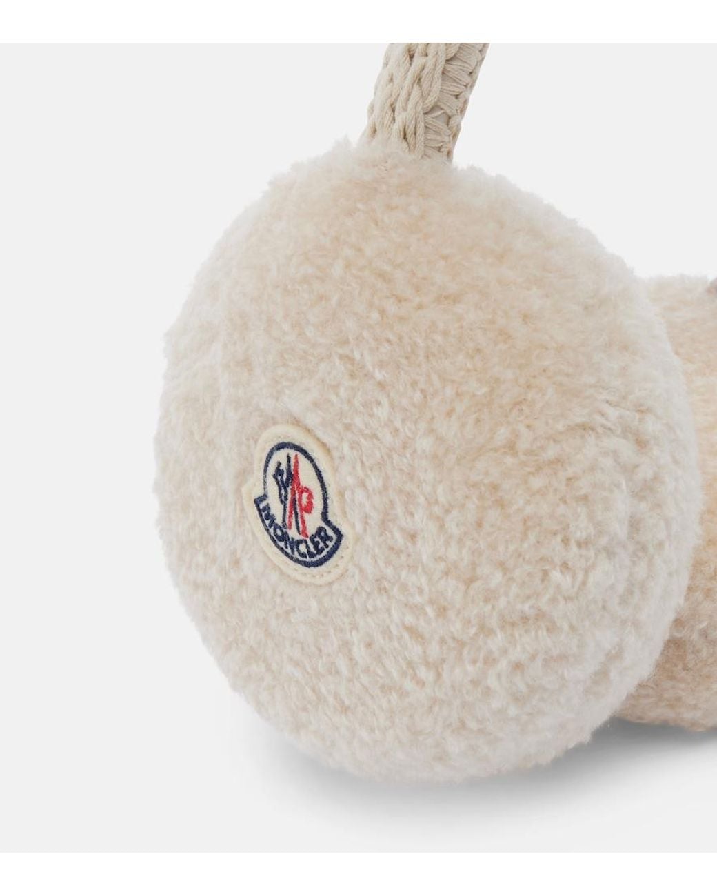 Moncler White Logo Teddy Earmuffs