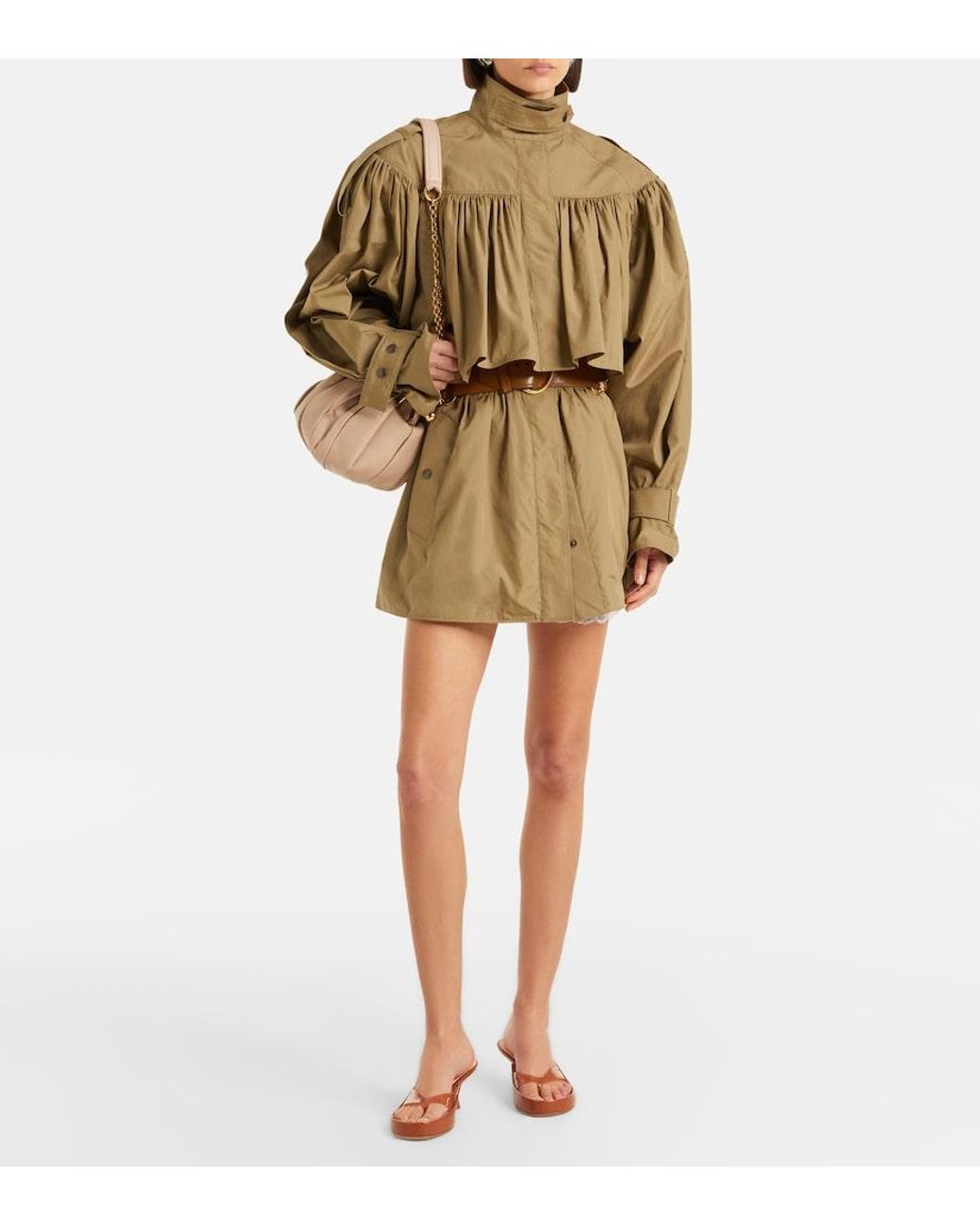 Chloé Natural Cotton Poplin Trench Coat