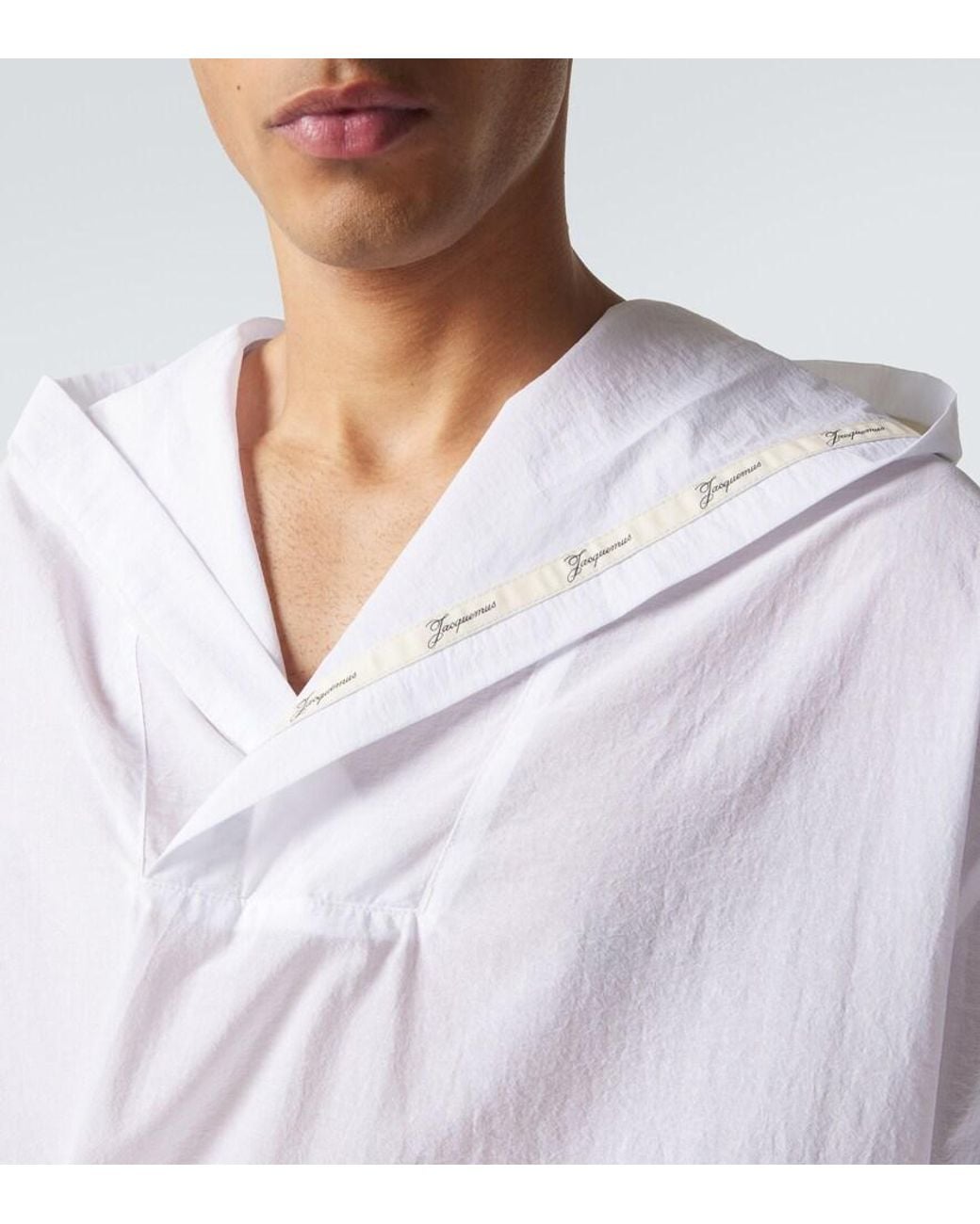 Jacquemus White Haut Marin Cotton-Blend Shirt for men