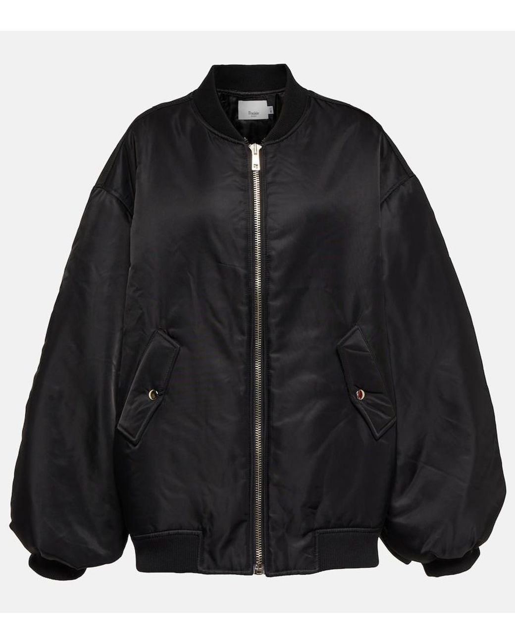 Frankie Shop Black Astra Technical Bomber Jacket
