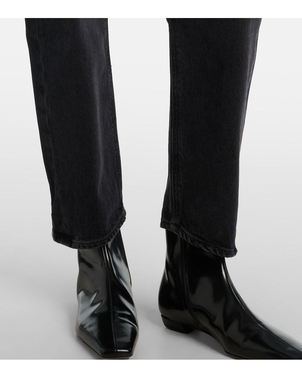 Citizens of Humanity Blue Dahlia Cropped Straight Jeans