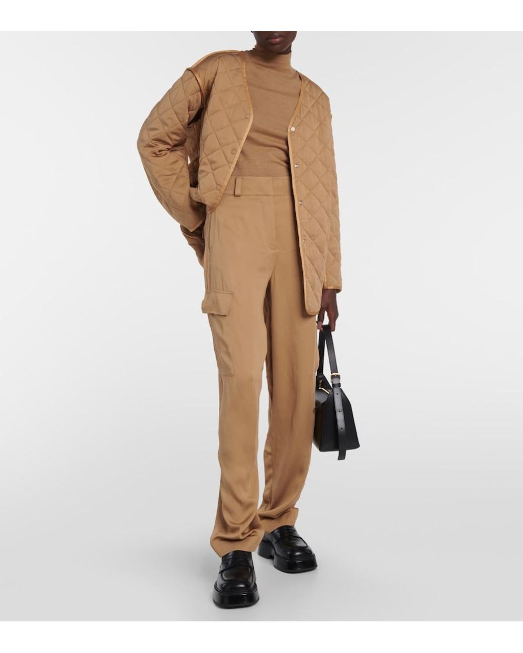 Joseph Natural Treveris High-Rise Tapered Pants