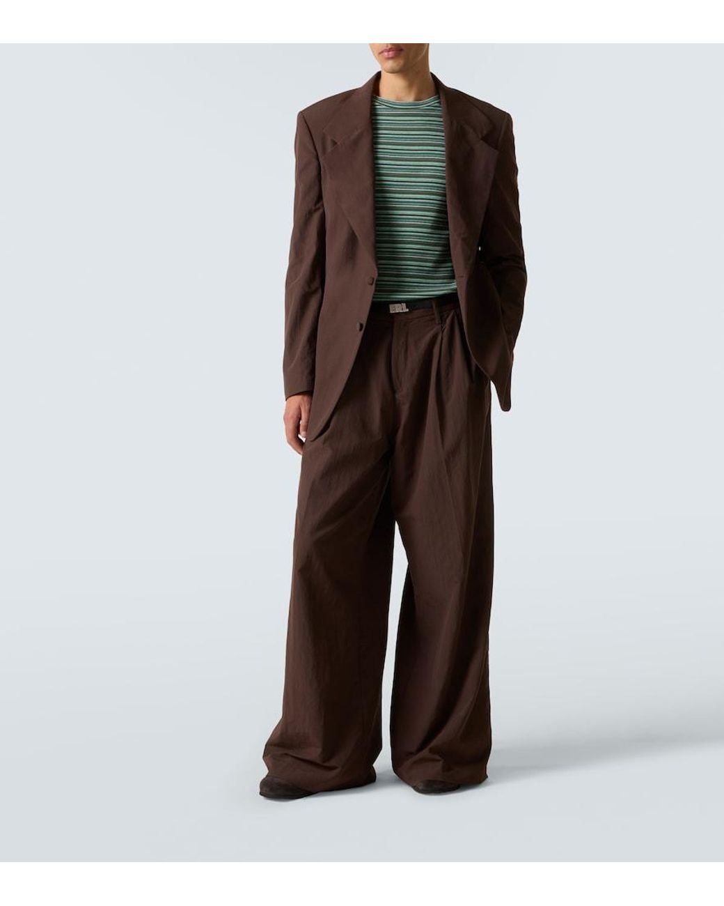ERL Brown Single-Breasted Suit Jacket for men