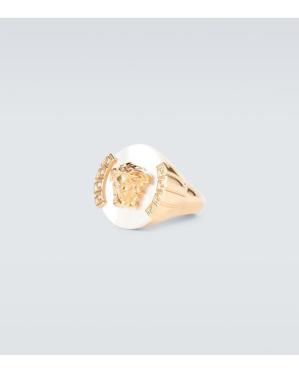 Versace White Medusa Ring for men