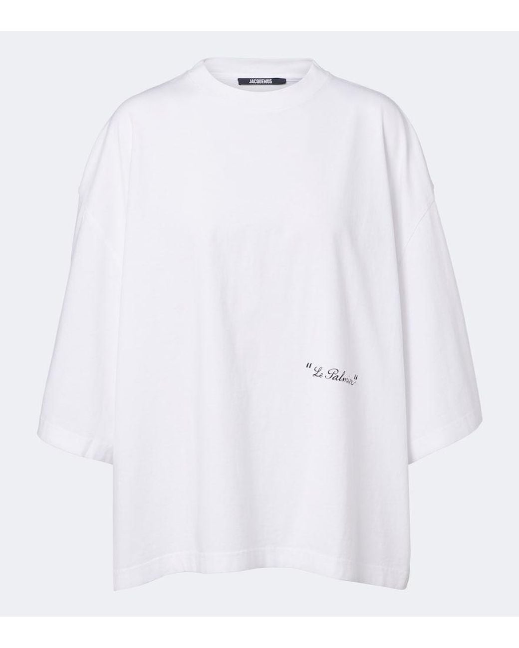 Jacquemus White Le Palmier Printed Cotton Jersey T-Shirt