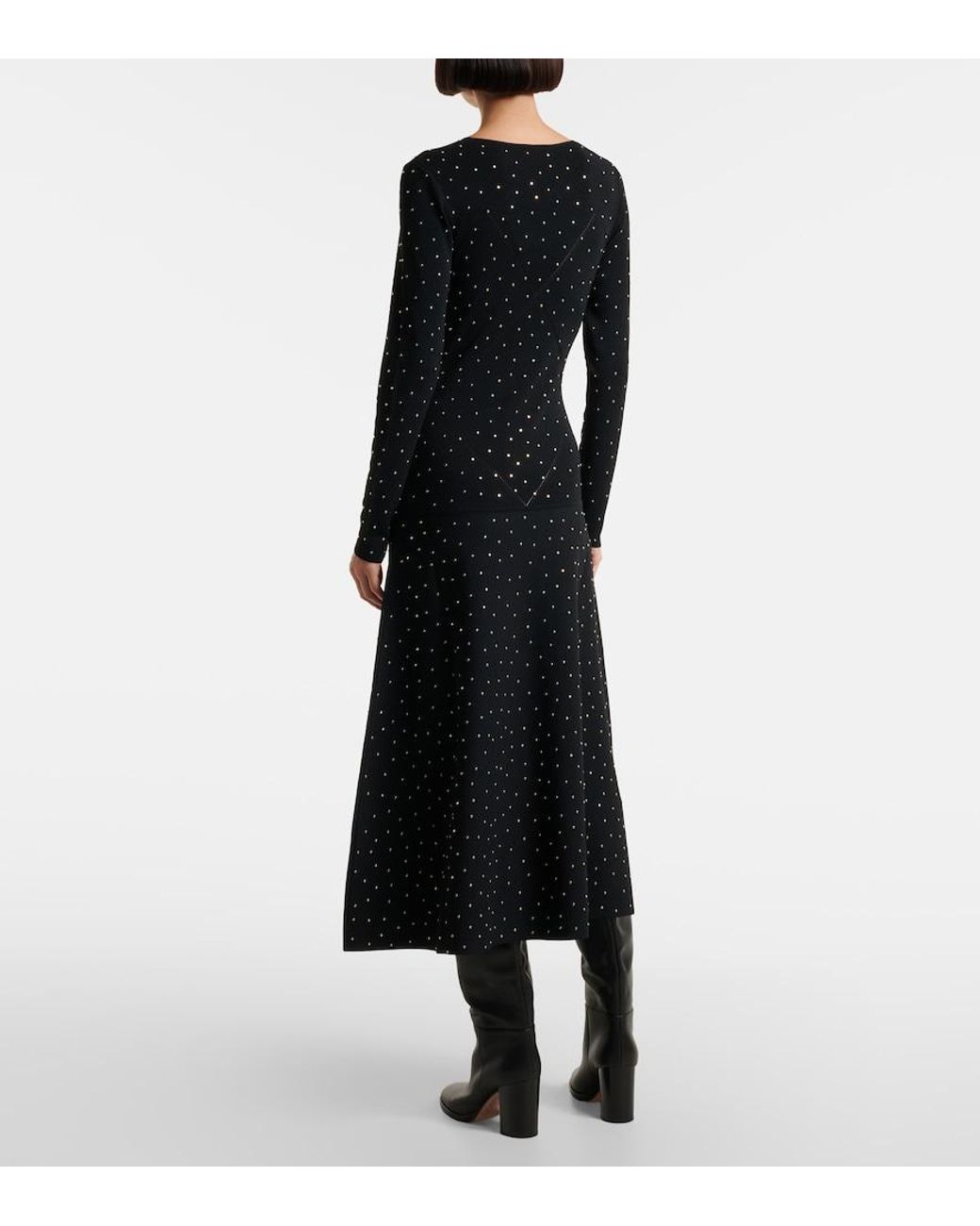 Altuzarra Black Nelsons Embellished Midi Dress