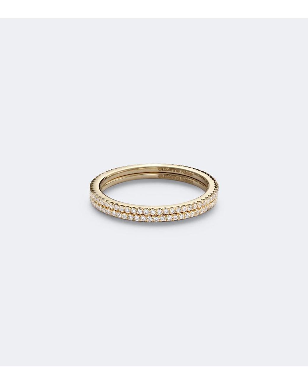 Suzanne Kalan White Mini 18Kt Tech Ring Jackets With Diamonds