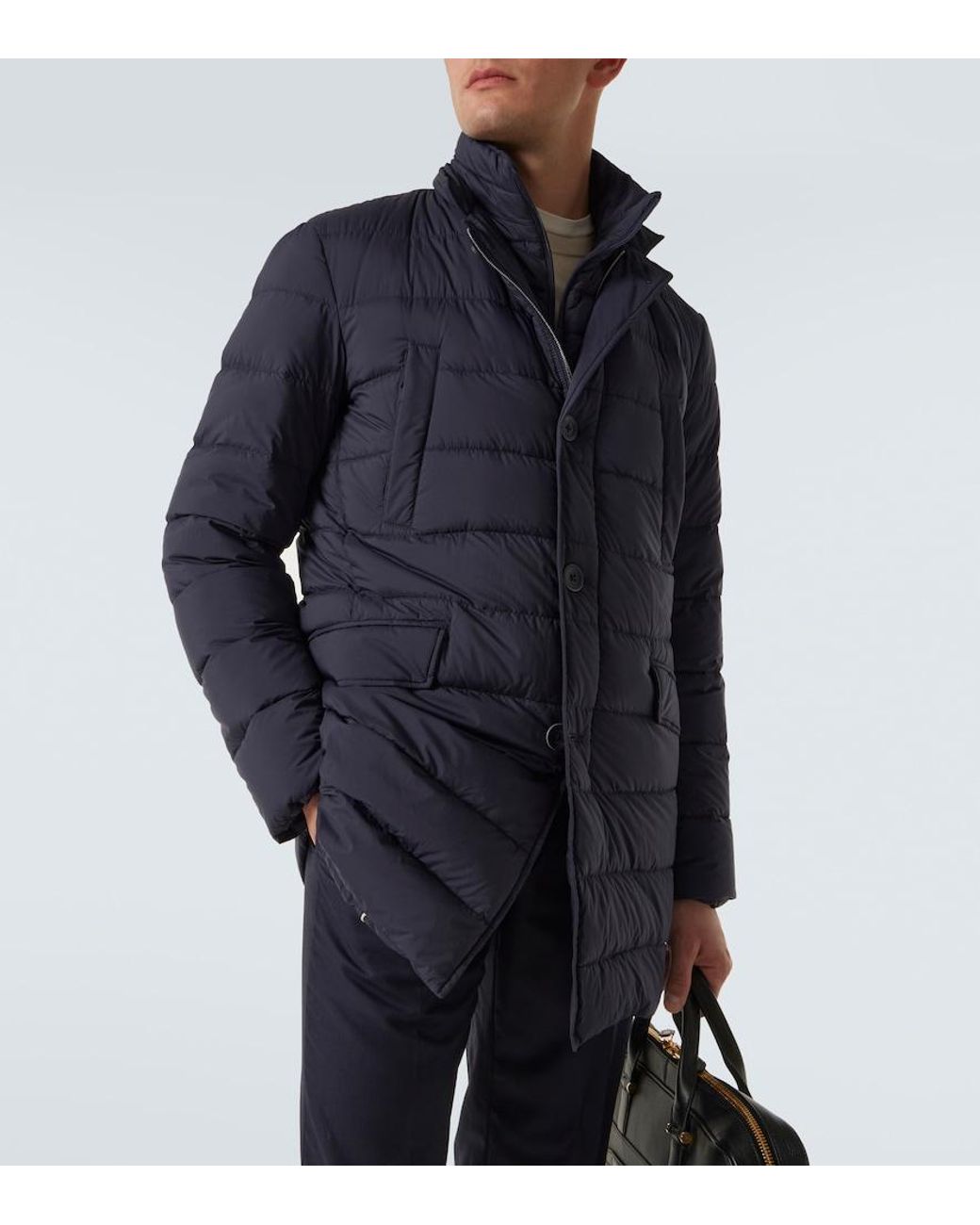 Herno Blue Convertible Down Coat for men