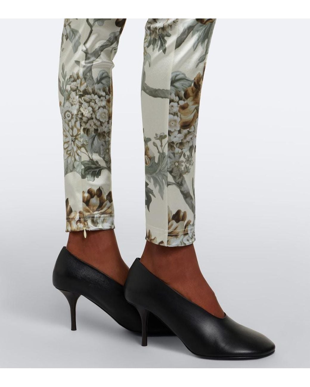 Acne Metallic Floral Jersey Slim Pants
