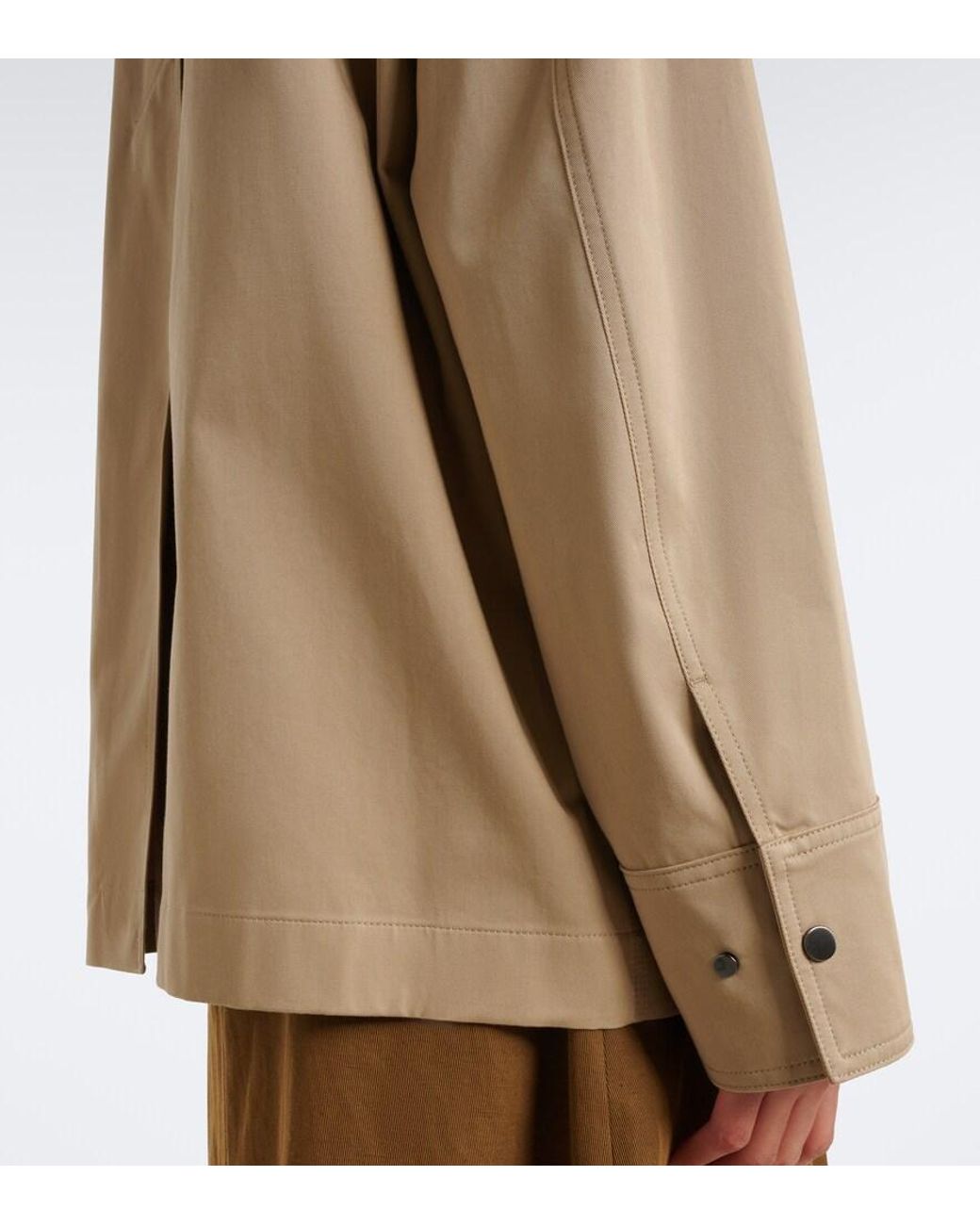 Joseph Natural Athos Suede-Trimmed Cotton Jacket