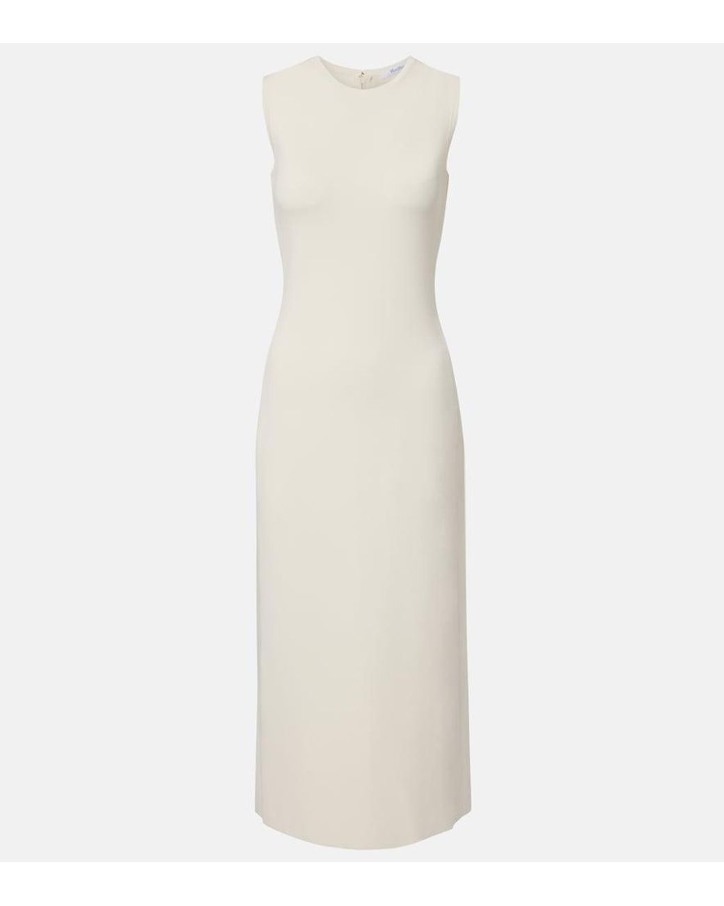 Max Mara White Jersey Maxi Dress