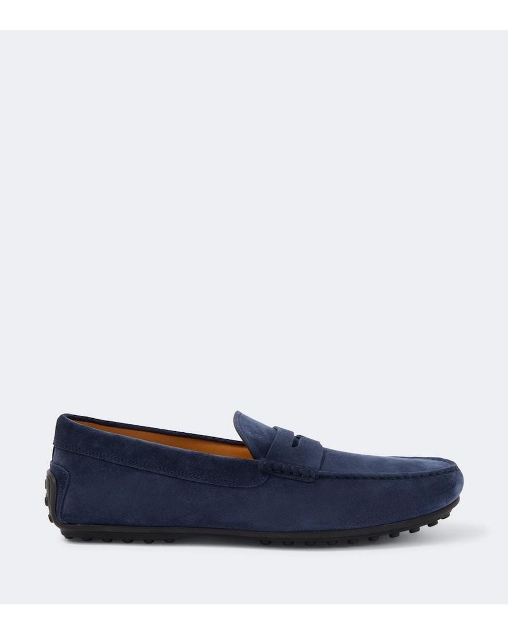 Tod's Blue Gommino Suede Driving Shoes for men