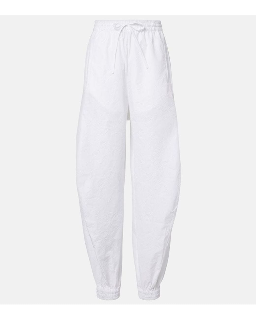 Rohe White Cotton-Blend Barrel-Leg Pants