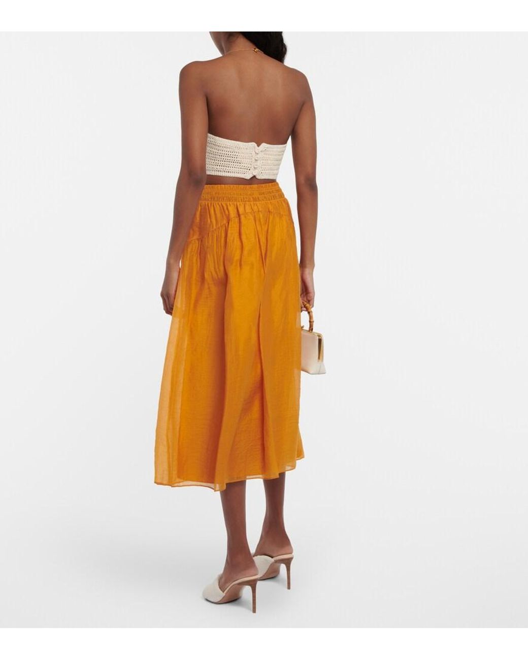 Vince Orange High-Rise-Midirock