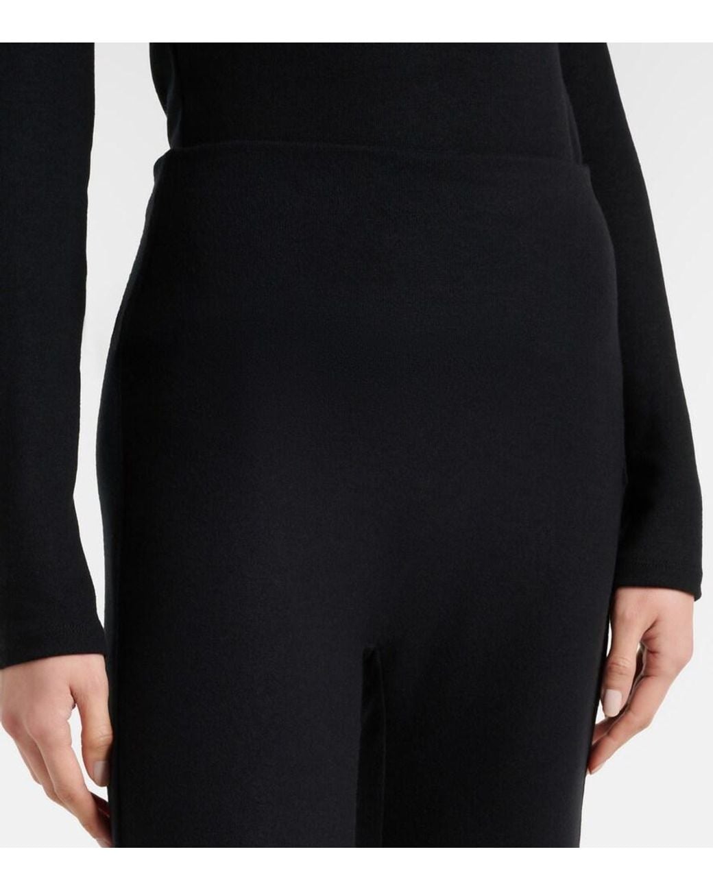 Leset Black Lauren High-Rise Straight Pants