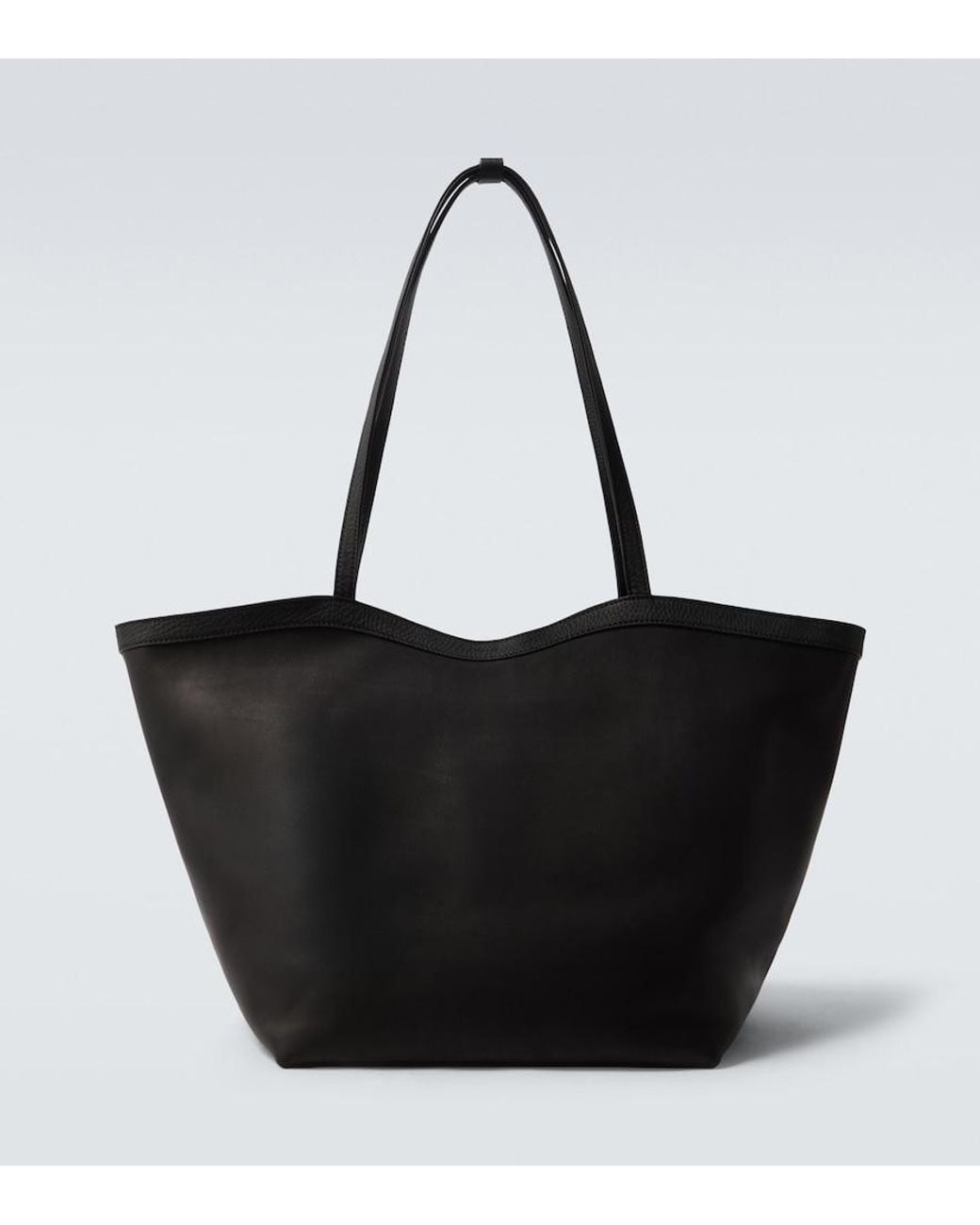 The Row Black Park Xl Leather Tote Bag for men