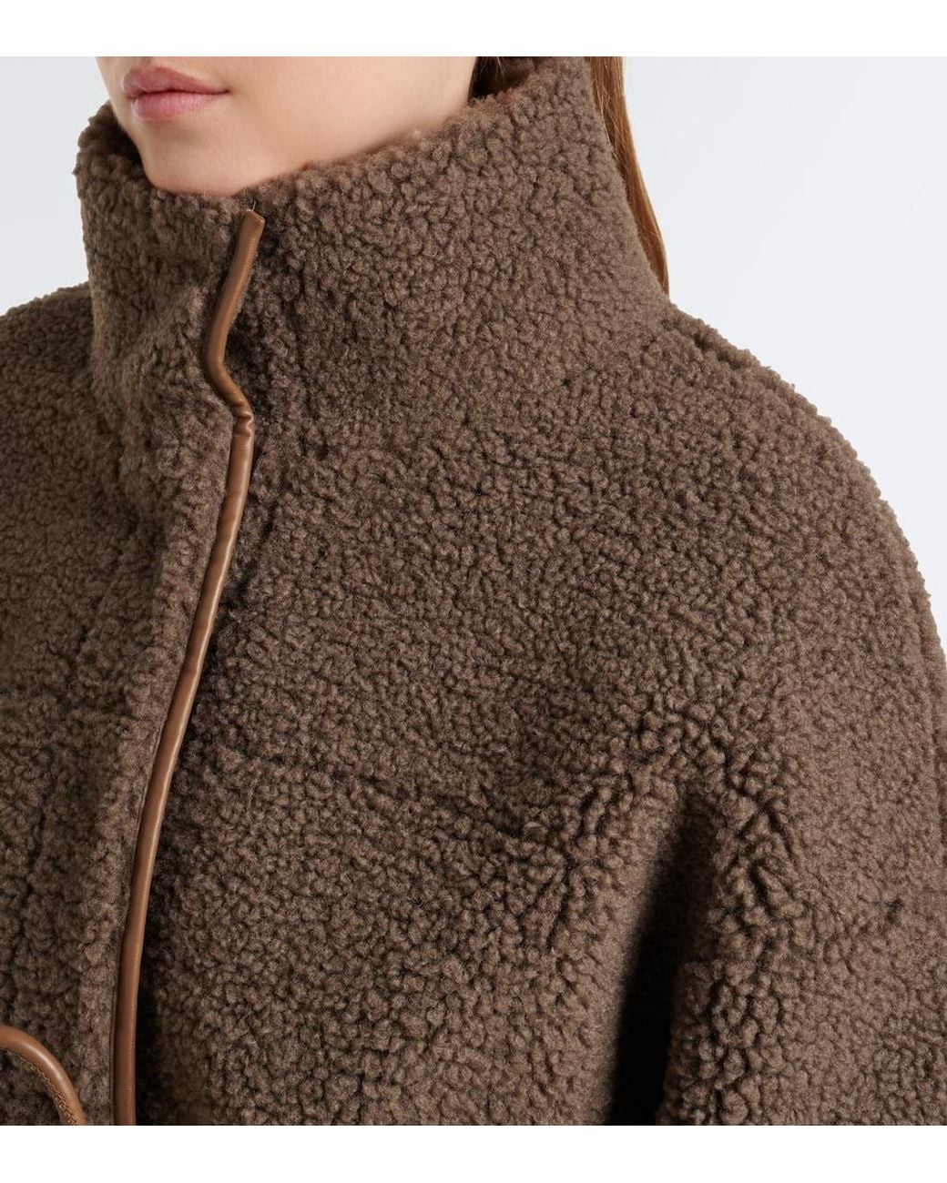 Bogner Brown Kimberly Belted Teddy Jacket