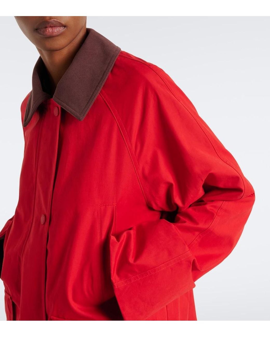 Varley Red Rylan Corduroy-Trimmed Jacket