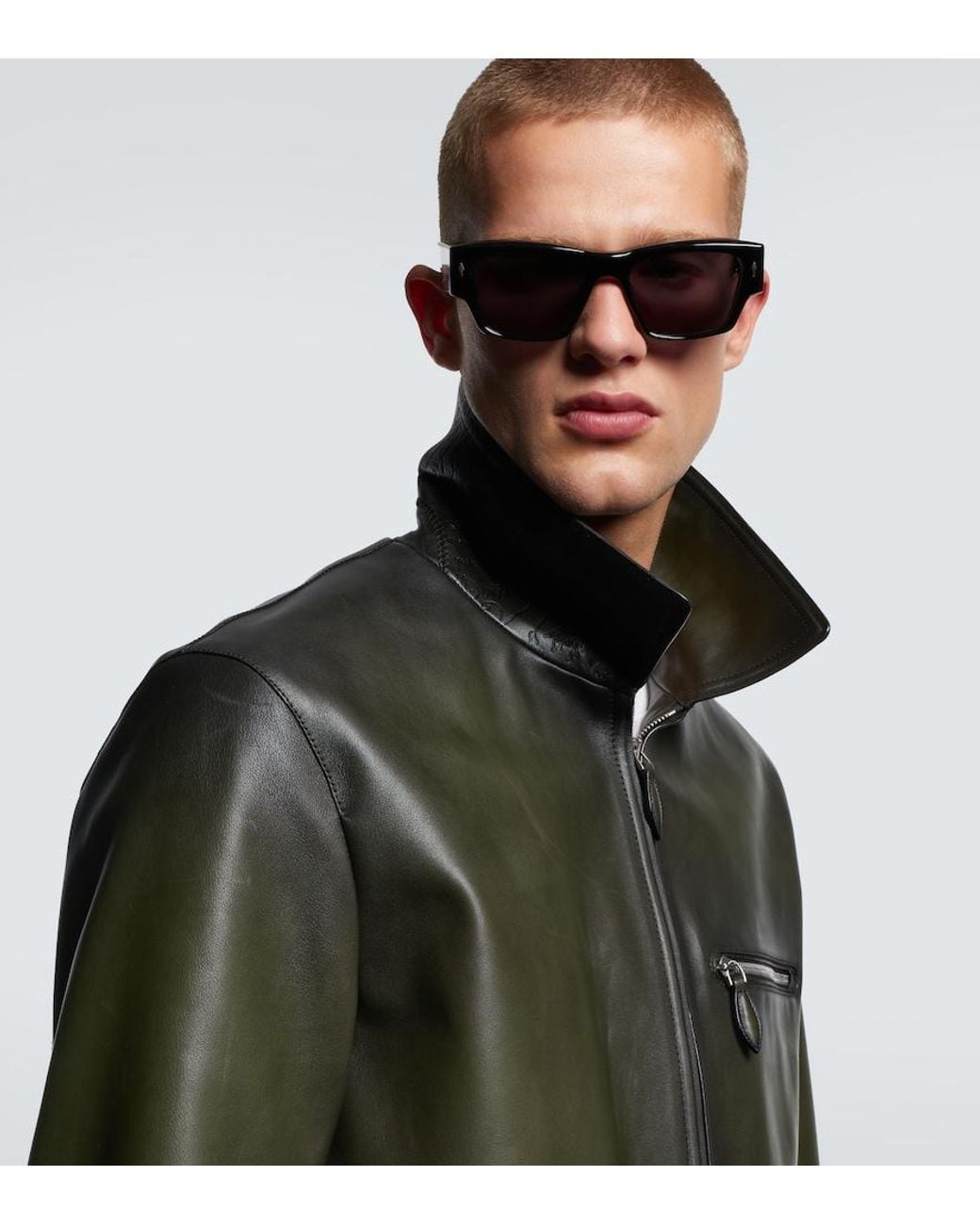 Jacques Marie Mage Brown Zimmerman Rectangular Sunglasses for men