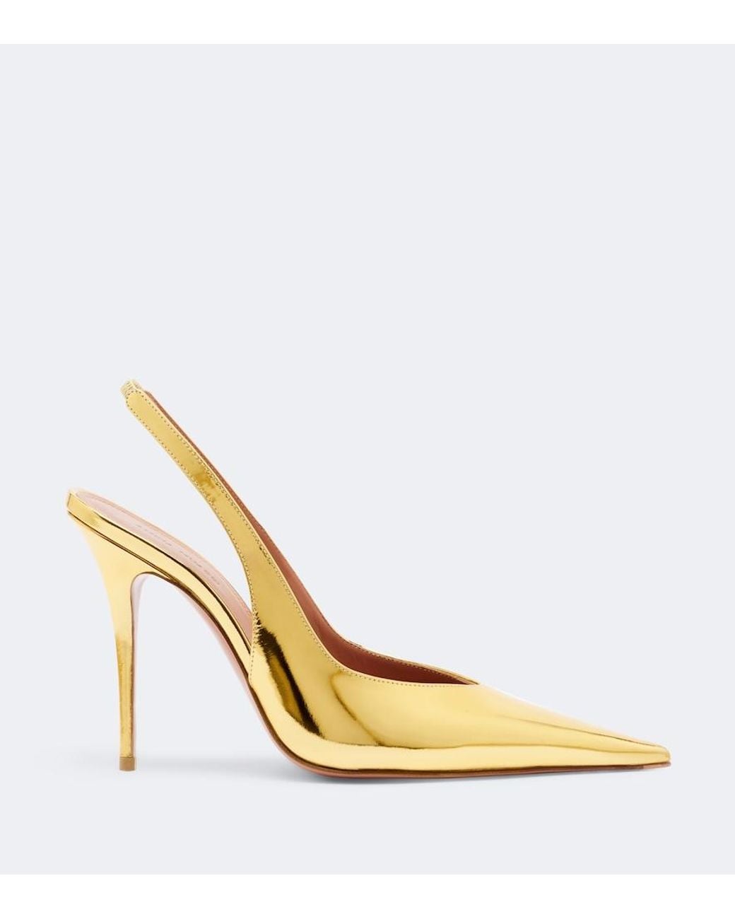 AMINA MUADDI Anok Metallic Leather Slingback Pumps
