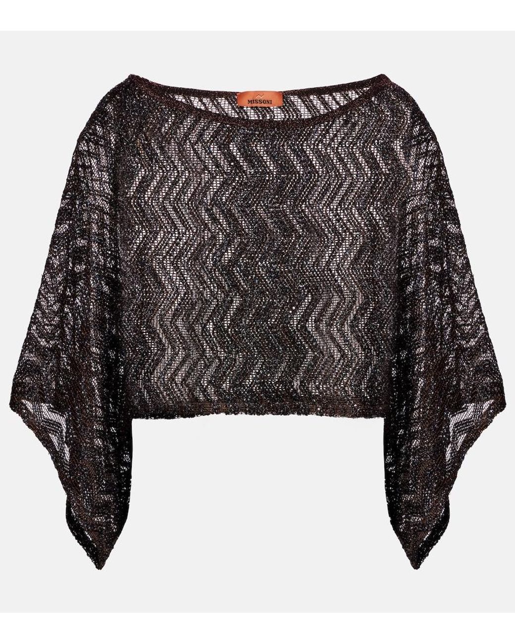 Missoni Black Zigzag Sequined Top
