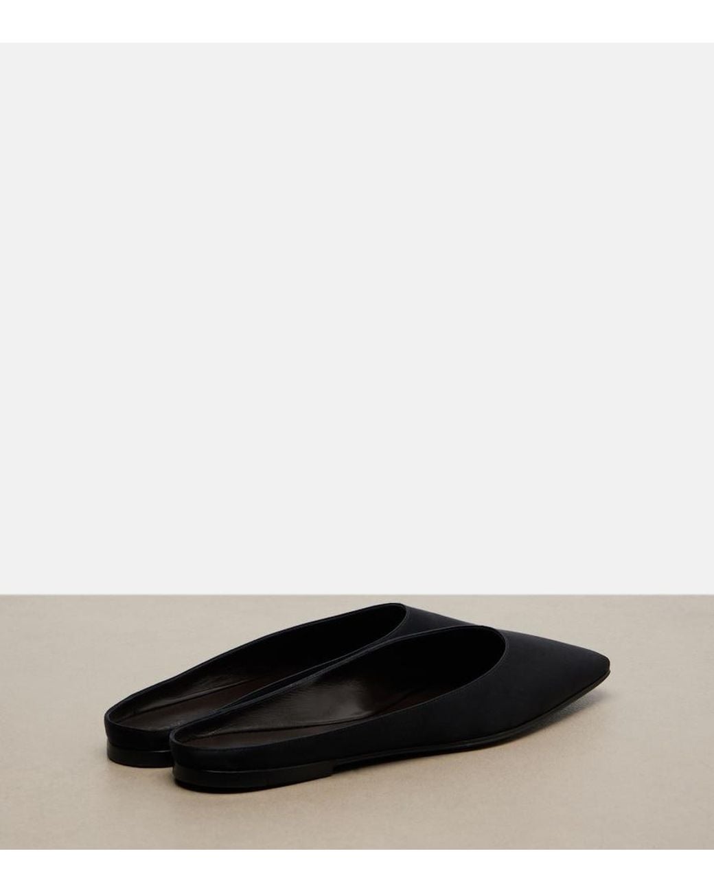 The Row Black June Satin Mules