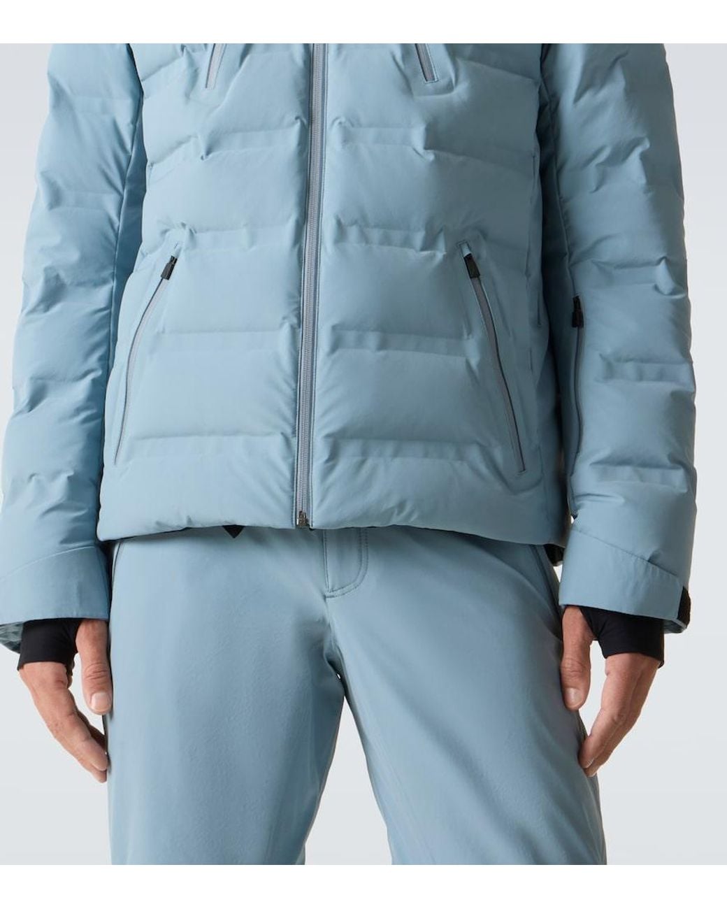 Aztech Mountain Blue Nuke Hooded Down Ski Jacket for men
