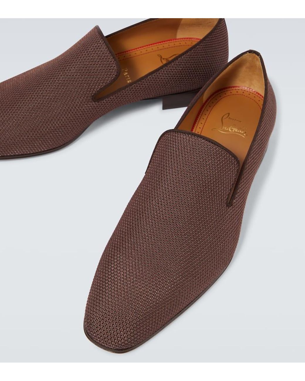 Christian Louboutin Dandelion Canvas Loafers in Brown for 