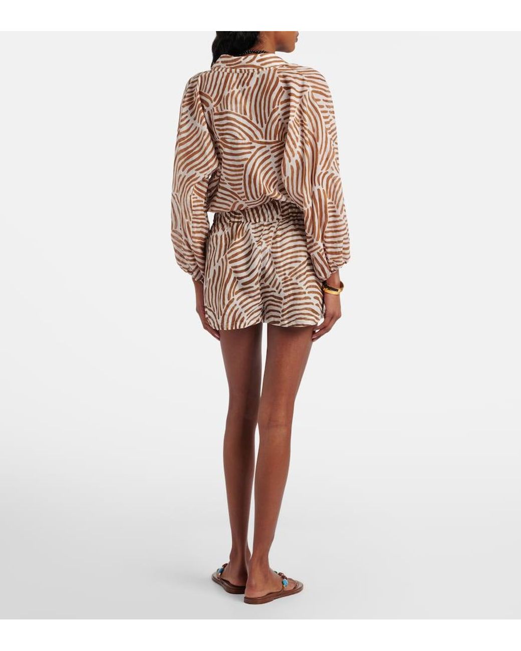ViX Natural Lana Printed Cotton Shorts