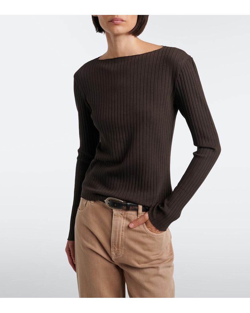 Pullover A Coste di Vince in Black