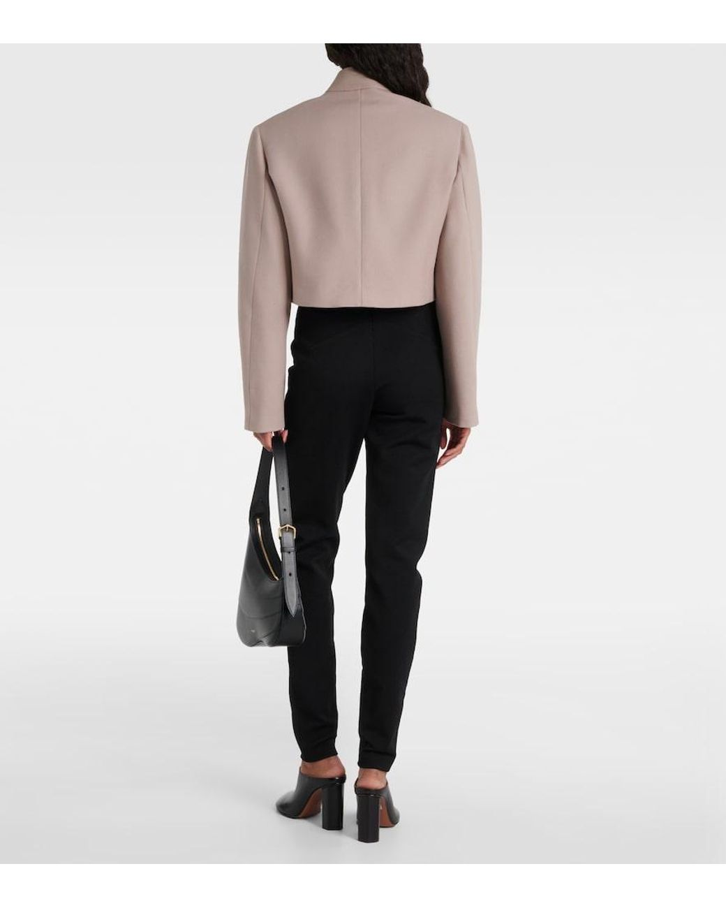 Alaïa Black High-Rise Gabardine Leggings
