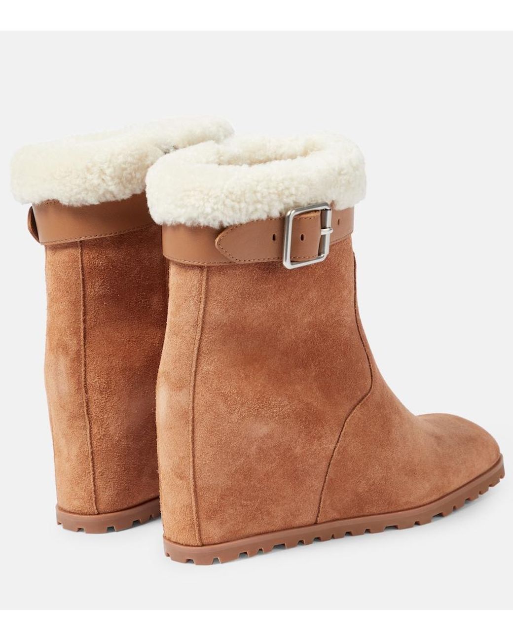 Jonathan Simkhai Brown Avery Suede Wedge Ankle Boots