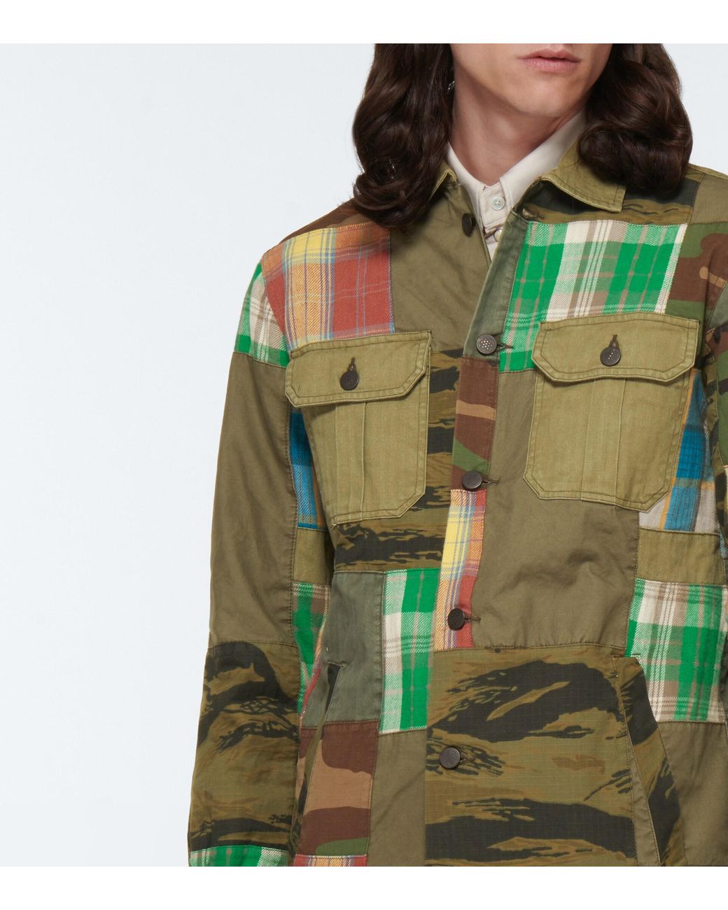 RRL Limited Edition Patchwork Camp Shirt | centroclinicoaveiro.pt