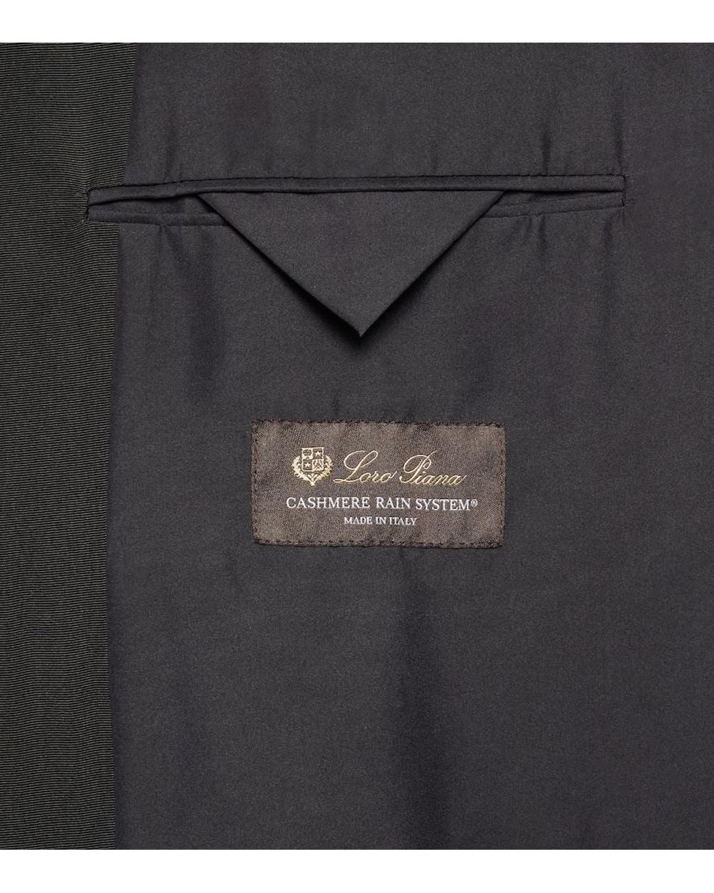 Loro Piana Black Renato Double-Breasted Cashmere Coat for men