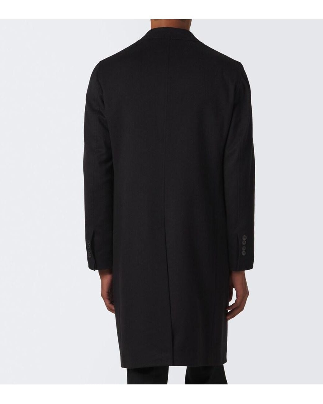 Rubinacci Black Cashmere Coat for men