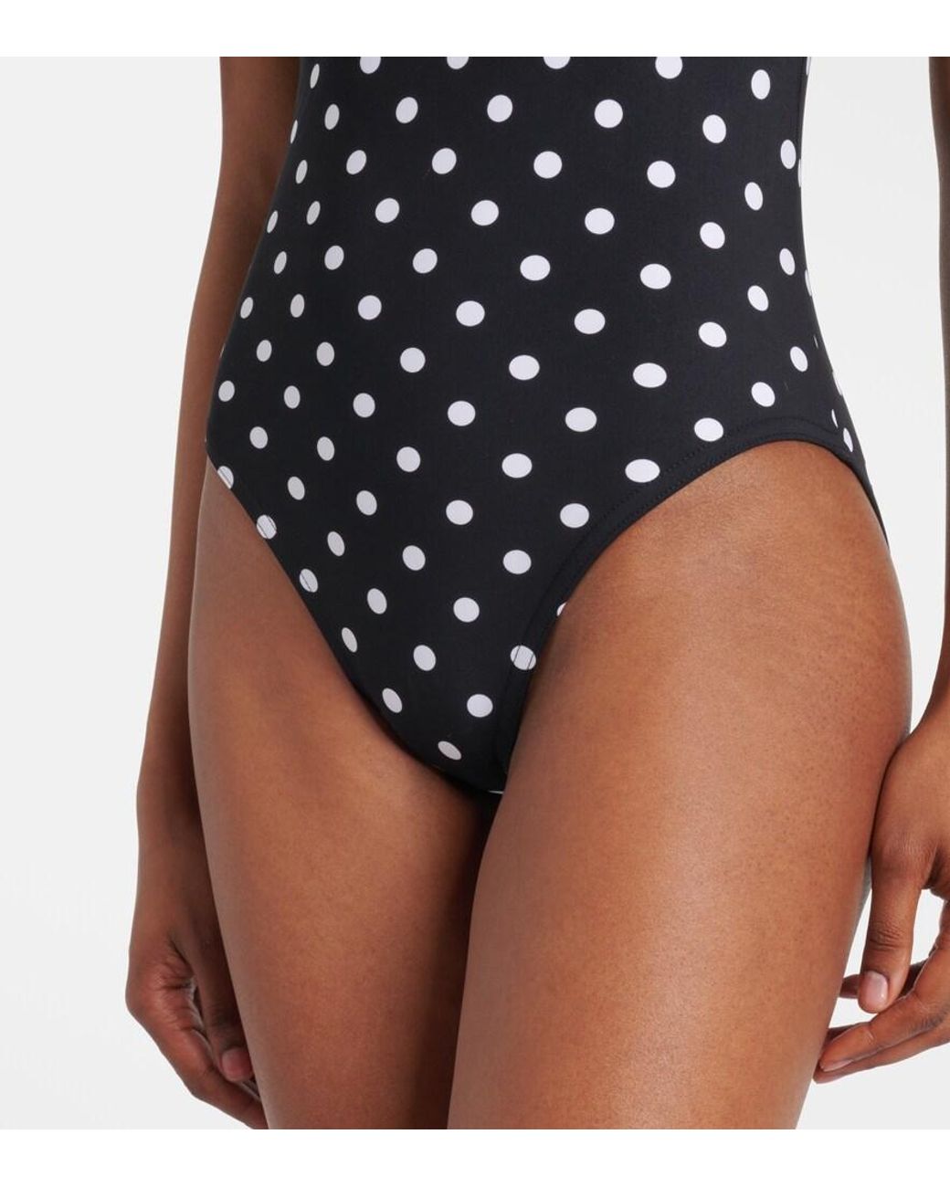 Karla Colletto Black Polka-Dot Swimsuit