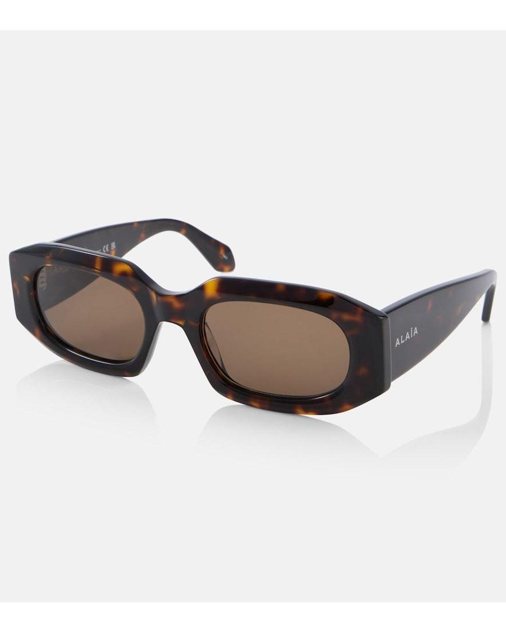 Alaïa Brown Rectangular Sunglasses