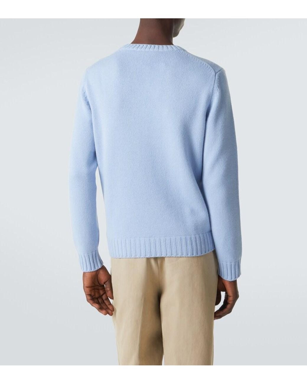 Saman Amel Pullover Gio Aus Kaschmir in Blue für Herren