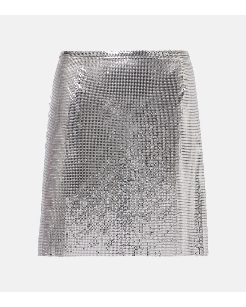 Mini-Jupe Rabanne en coloris Gray