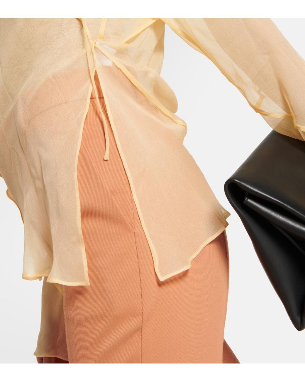 Victoria Beckham Natural Crepe De Chine Blouse