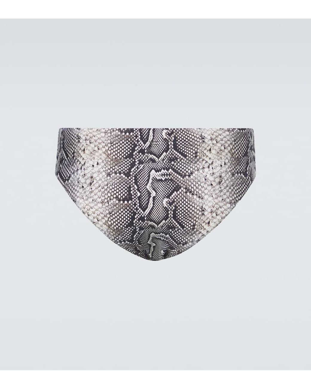 Tom Ford White Snake-Print Swim Briefs for men