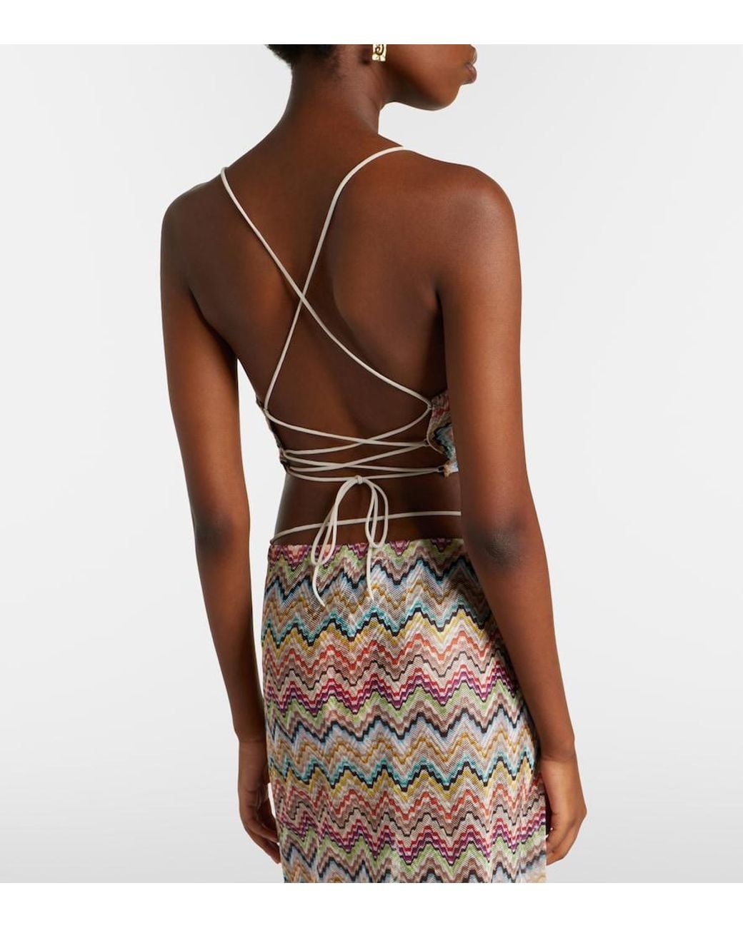 Missoni White Zigzag Crop Top