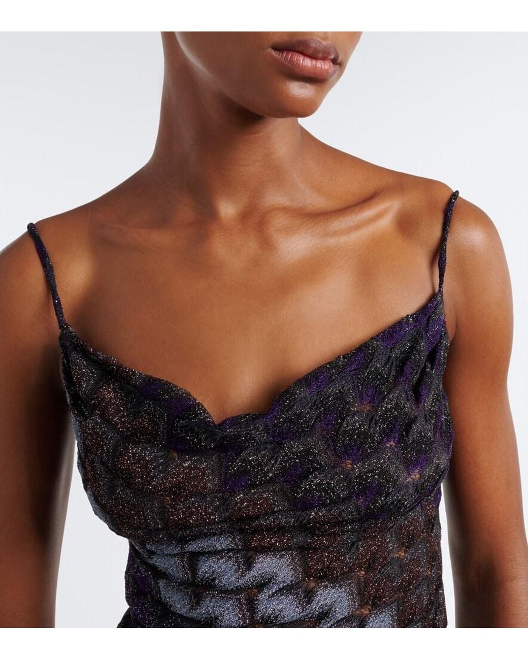 Missoni Blue Lame Top