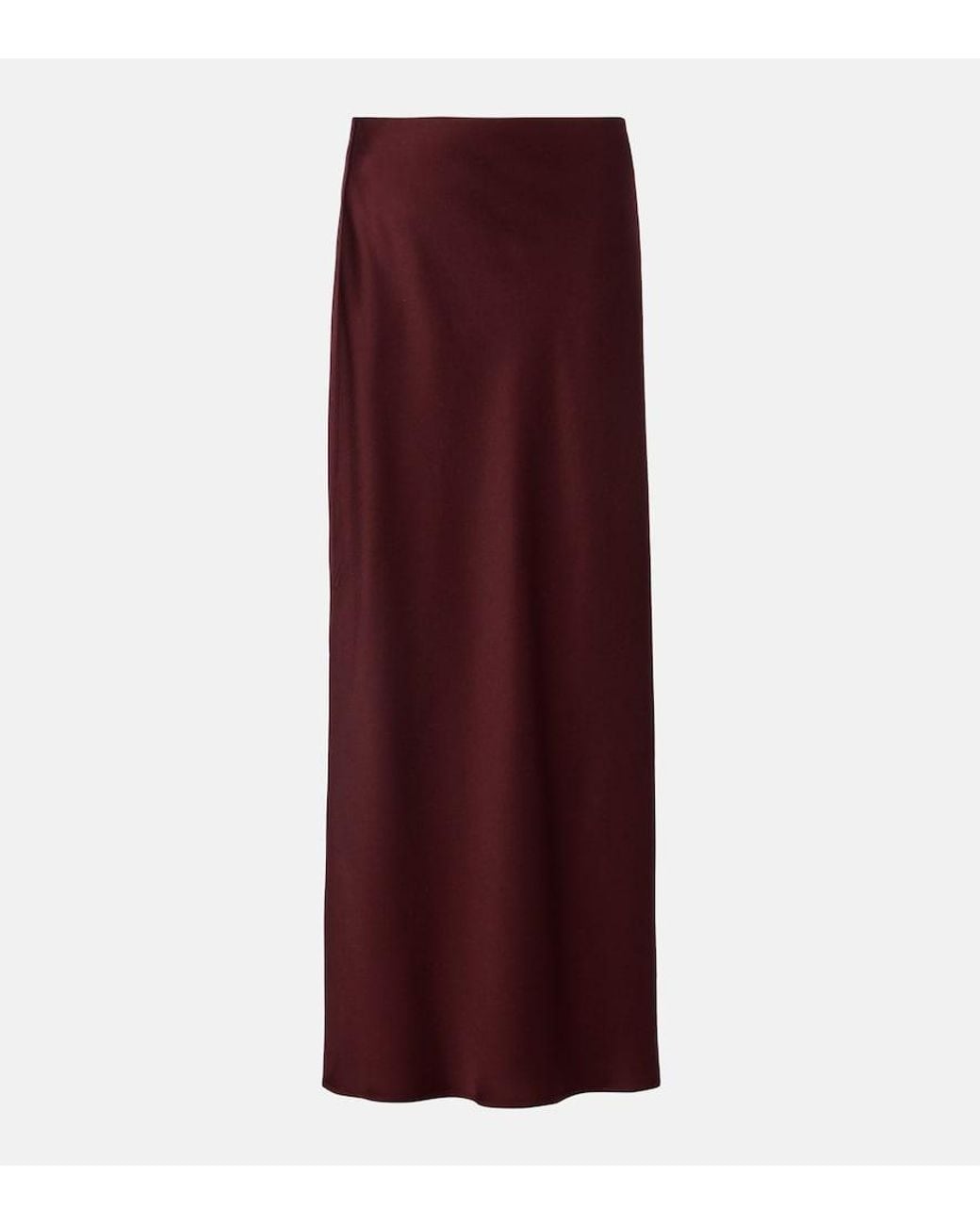 Brunello Cucinelli Purple Satin Maxi Skirt