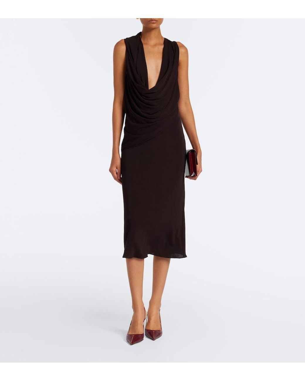 Tom Ford Brown Leather Slingback Pumps