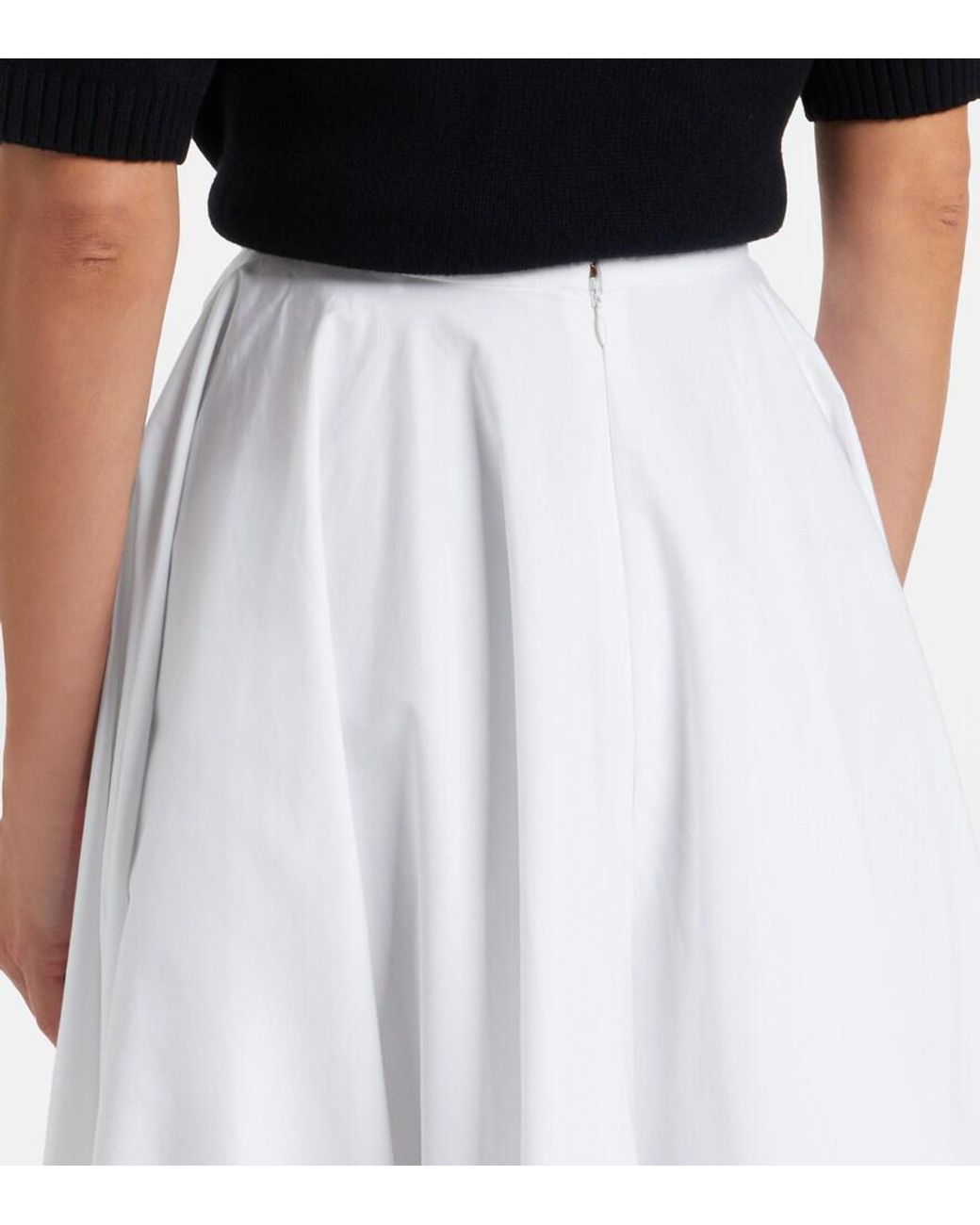Givenchy White Cotton Midi Skirt