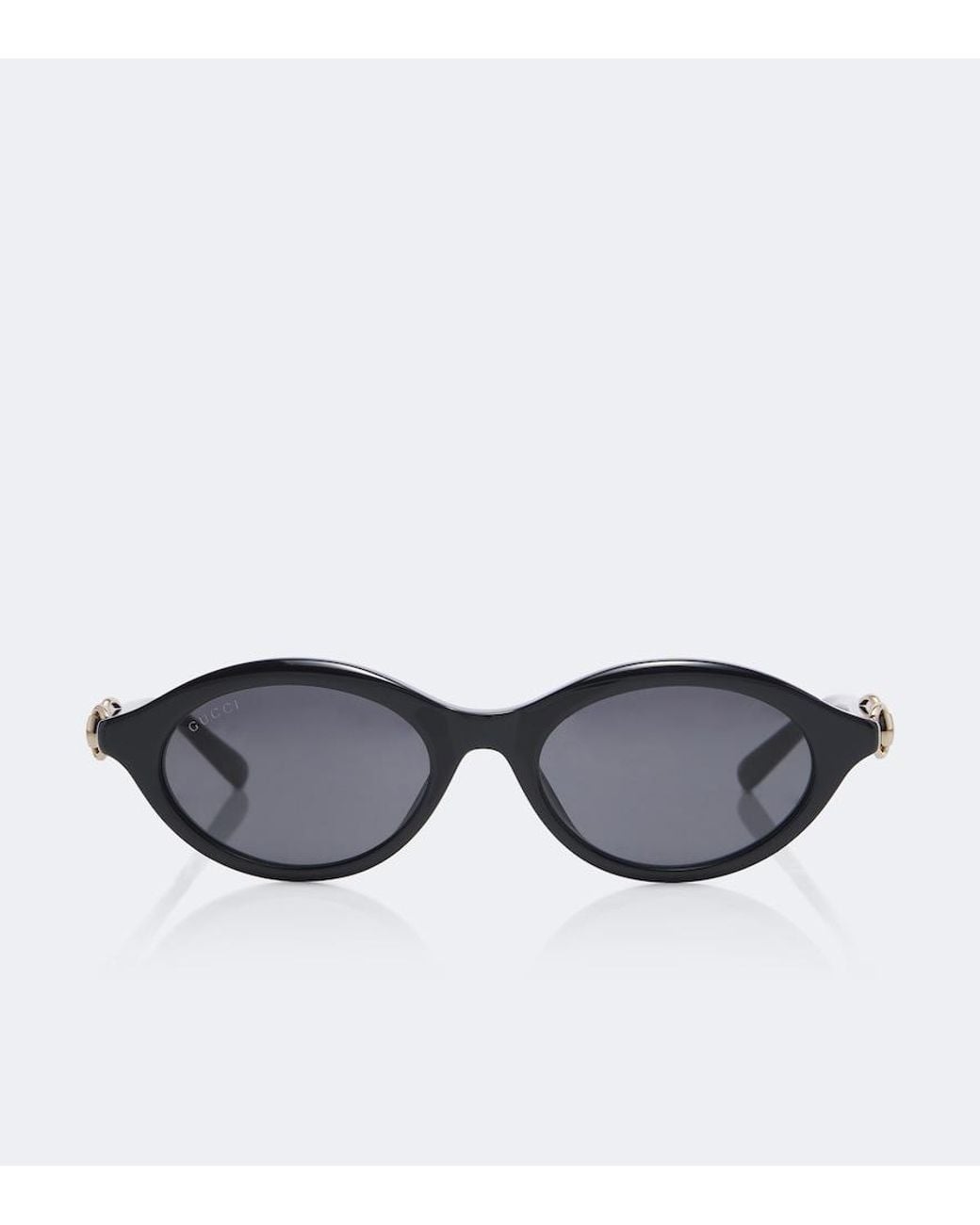 Gucci Black Horsebit Round Sunglasses