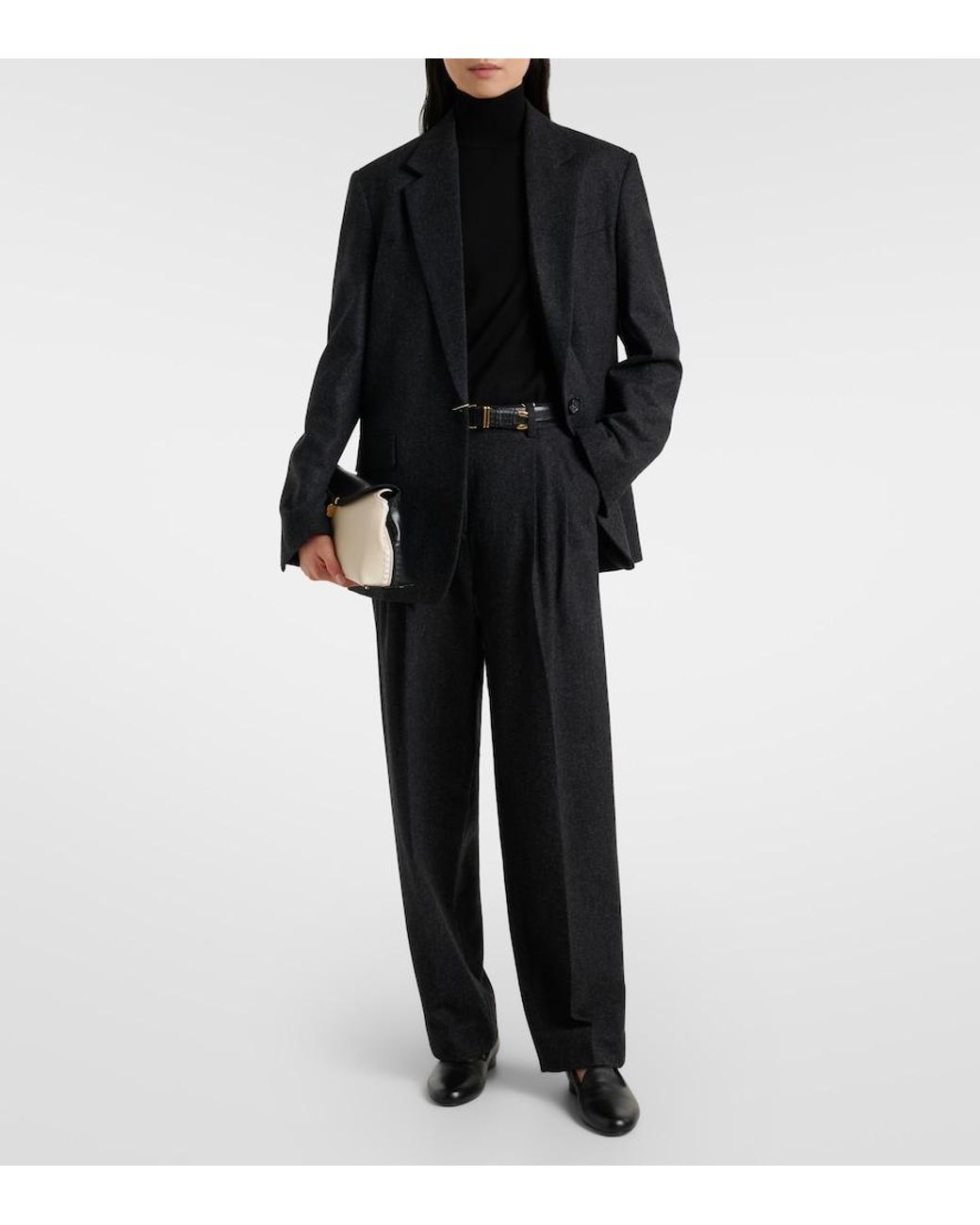 Totême Black Wool And Silk Sweater Vest