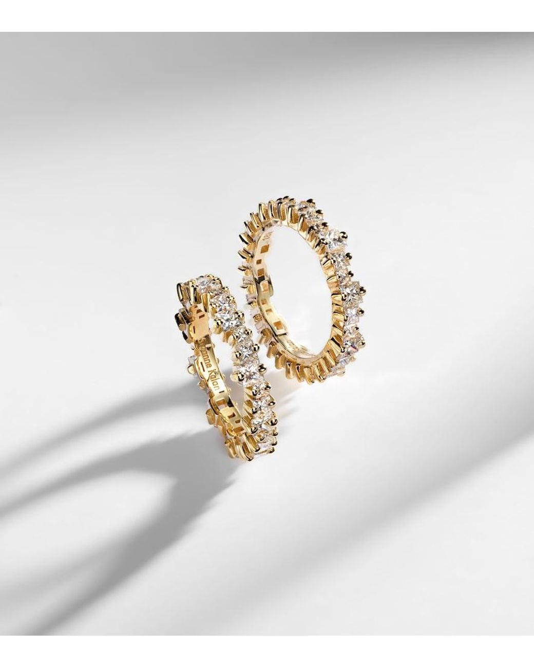 Suzanne Kalan White Milli 18Kt Tech Ring Jackets With Diamonds